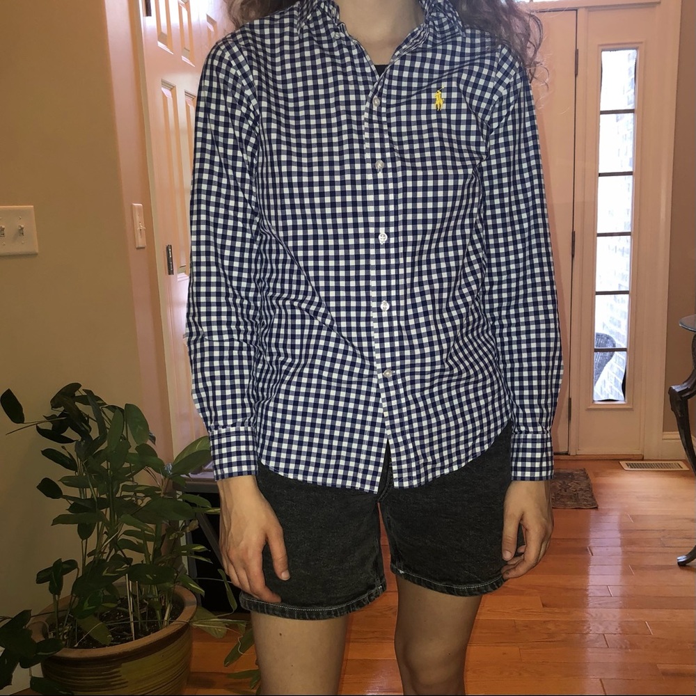 Ralph Lauren blue & white women’s button down